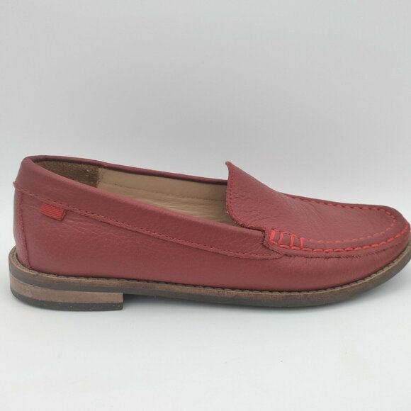 Marc Joseph Loafers Women's 5 EU 35 Slip On Red Leather Comfort Flats Career - Picture 4 of 15